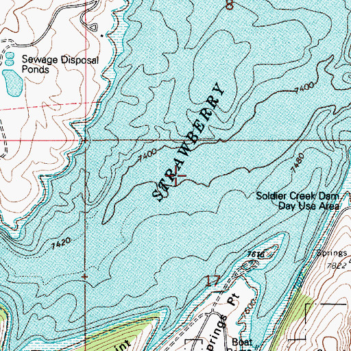 Topographic Map of Stinking Springs, UT