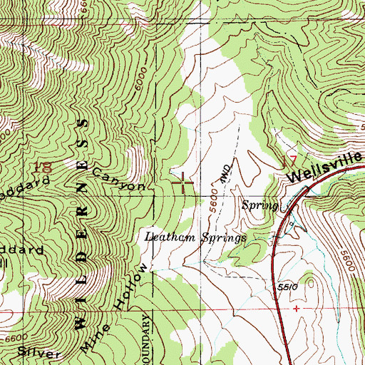 Topographic Map of Stoddard Canyon, UT