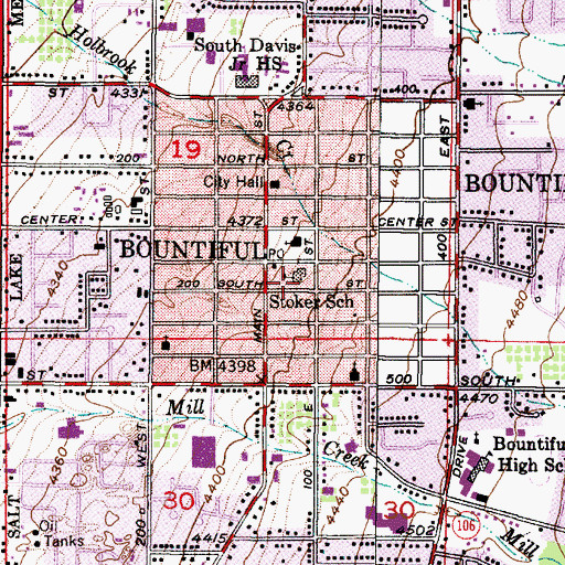 Topographic Map of Stoker School, UT