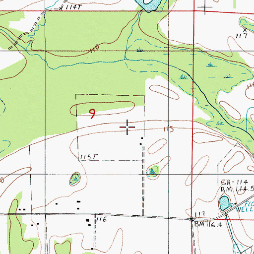 Topographic Map of Middle Sister Bar, AL