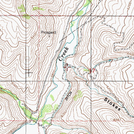Topographic Map of Stokes Canyon, UT