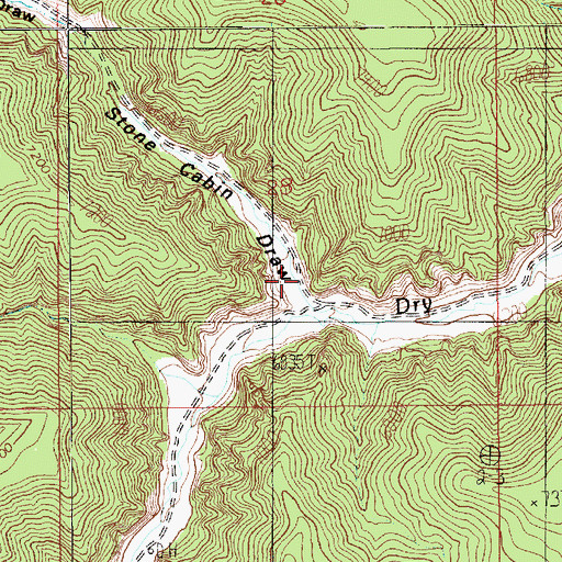 Topographic Map of Stone Cabin Draw, UT