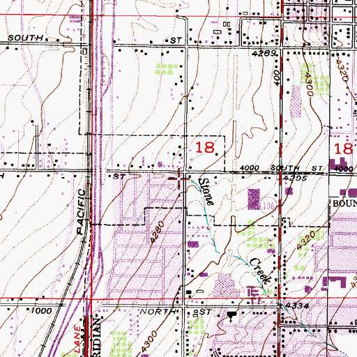 Topographic Map of Stone Creek, UT
