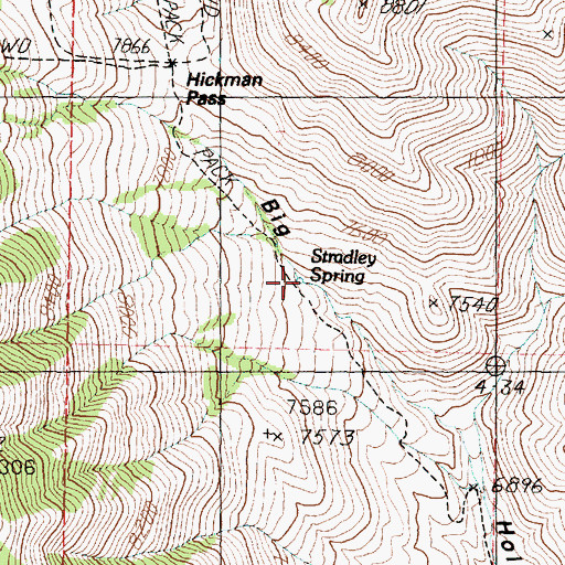 Topographic Map of Stradley Spring, UT