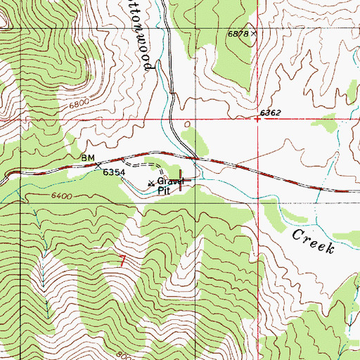 Topographic Map of Straight Canyon, UT