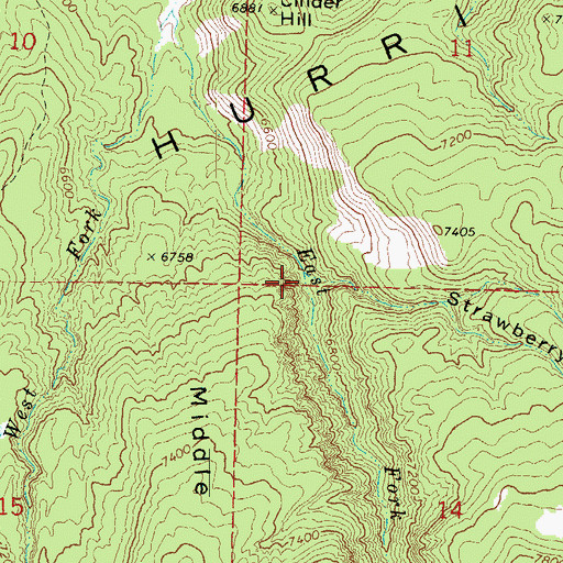 Topographic Map of Strawberry Canyon, UT