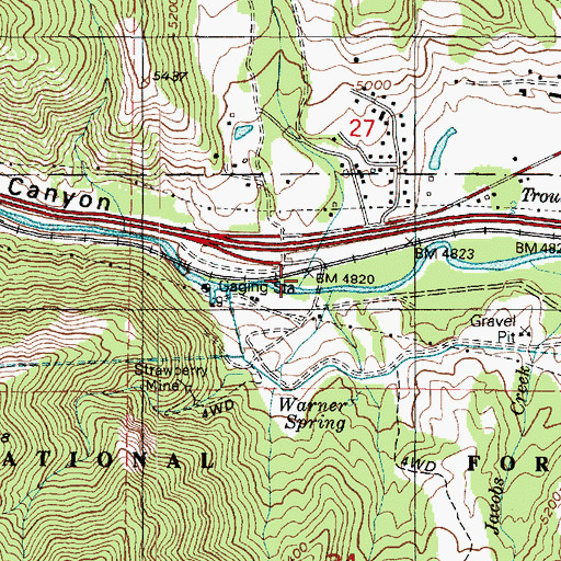 Topographic Map of Strawberry Creek, UT