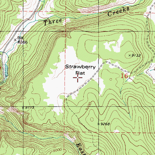 Topographic Map of Strawberry Flat, UT
