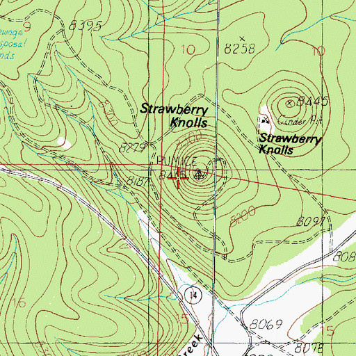 Topographic Map of Strawberry Knolls, UT