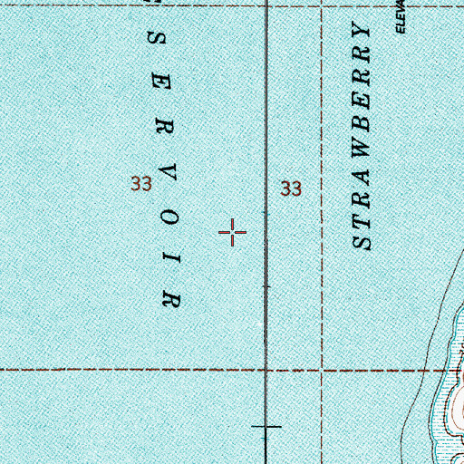 Topographic Map of Strawberry Reservoir, UT