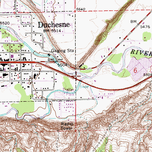 Topographic Map of Strawberry River, UT