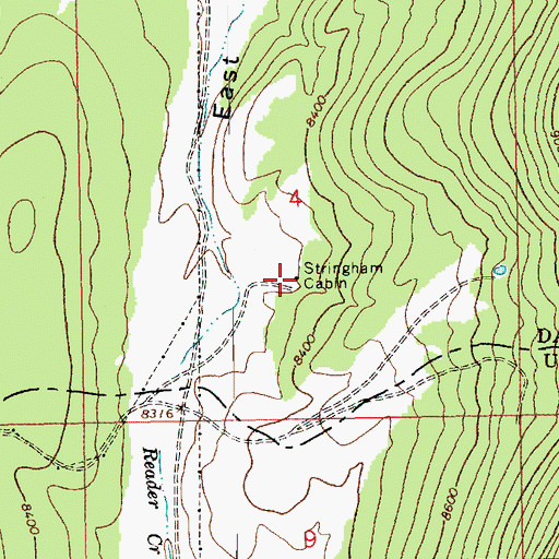 Topographic Map of Stringham Cabin, UT