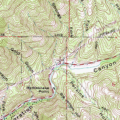 Topographic Map of Strongs Fork, UT
