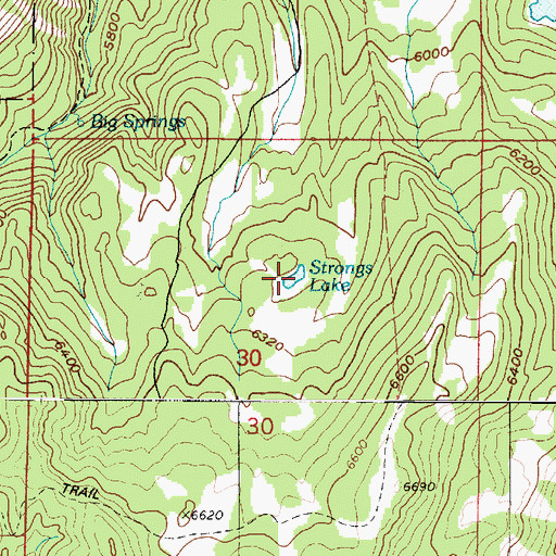 Topographic Map of Strongs Lake, UT