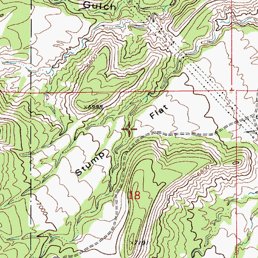 Topographic Map of Stump Flat, UT