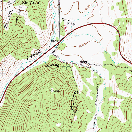 Topographic Map of Stump Hollow, UT