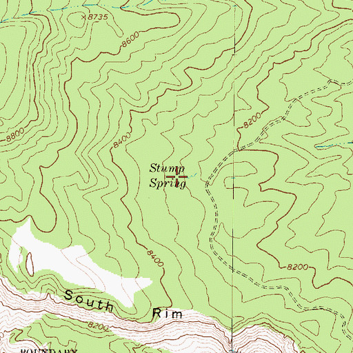 Topographic Map of Stump Spring, UT