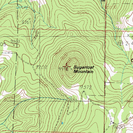 Topographic Map of Sugarloaf Mountain, UT