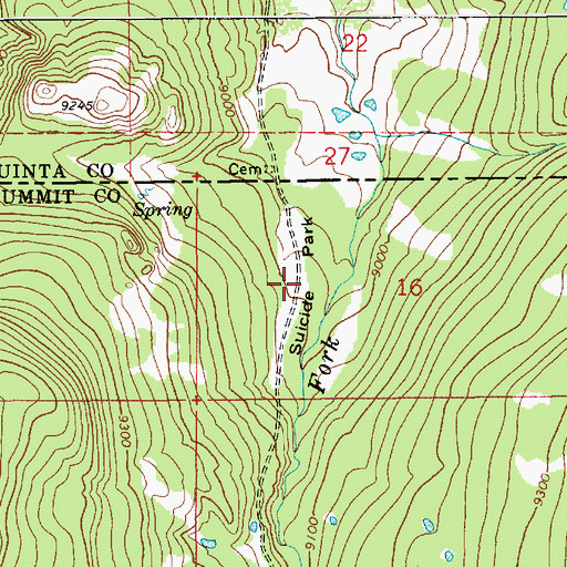 Topographic Map of Suicide Park, UT