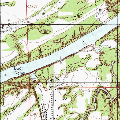 Topographic Map of Moss Landing (historical), AL