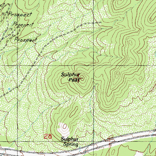 Topographic Map of Sulphur Peak, UT