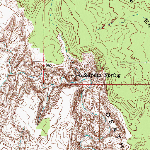 Topographic Map of Sulphur Spring, UT