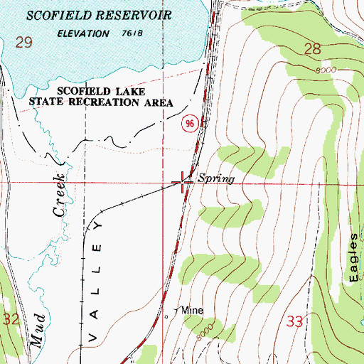 Topographic Map of Sulphur Springs, UT