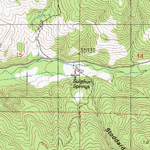 Topographic Map of Sulphur Springs, UT