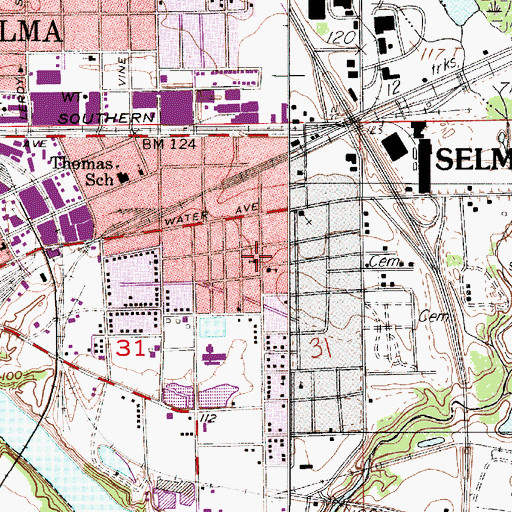 Topographic Map of Mount Arrat Baptist Church, AL