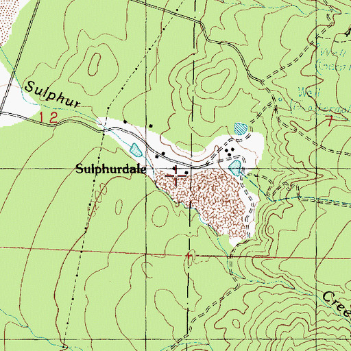 Topographic Map of Sulphurdale, UT