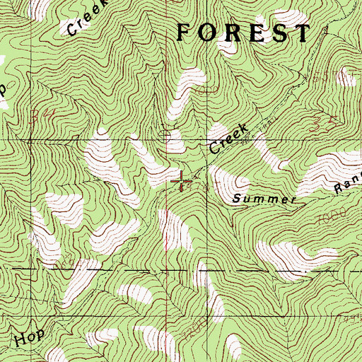 Topographic Map of Summer Range Canyon, UT
