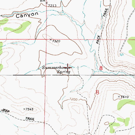 Topographic Map of Summerhouse Spring, UT