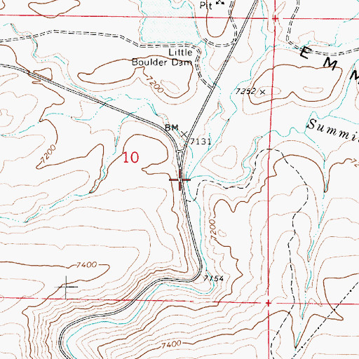 Topographic Map of Summit Creek, UT
