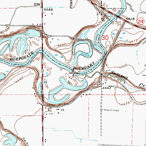 Topographic Map of Summit Creek, UT