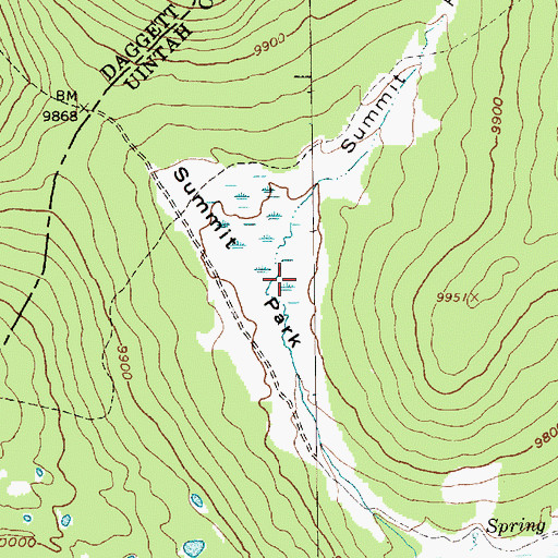 Topographic Map of Summit Park, UT