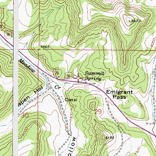 Topographic Map of Summit Spring, UT