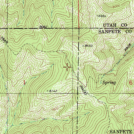Topographic Map of Summit Trail, UT