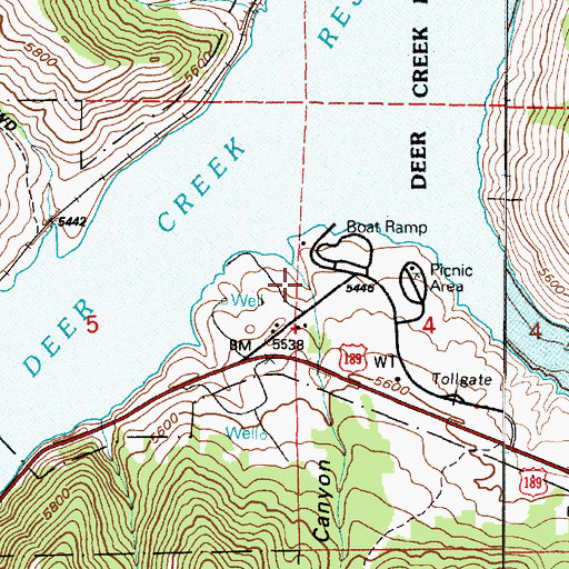 Topographic Map of Sunday Canyon, UT