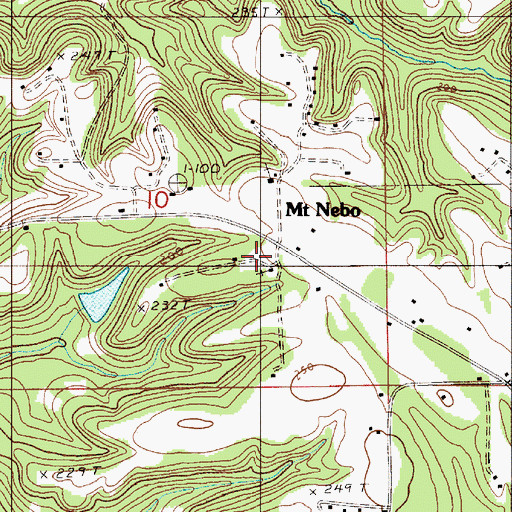 Topographic Map of Mount Nebo Church, AL