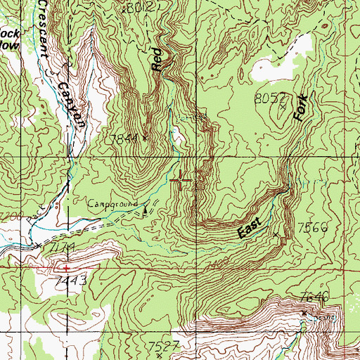 Topographic Map of Sunglow Forest Camp, UT