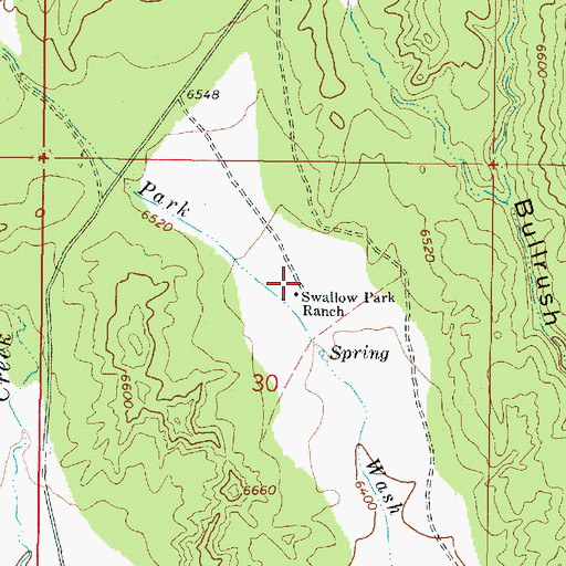 Topographic Map of Swallow Park Ranch, UT