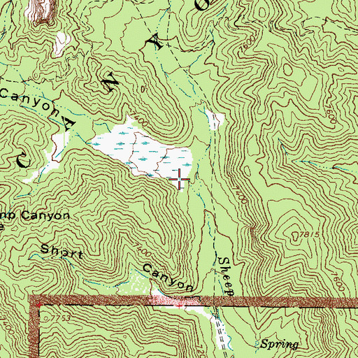 Topographic Map of Swamp Canyon, UT