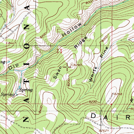 Topographic Map of Swan Ridge, UT