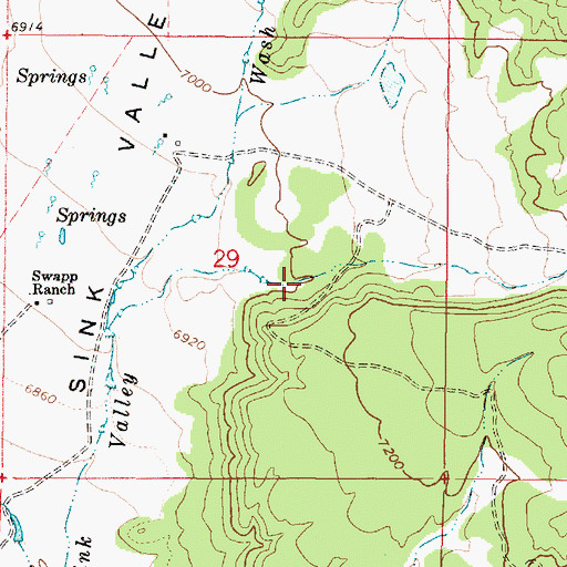 Topographic Map of Swapp Hollow, UT