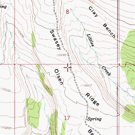 Topographic Map of Swasey Ridge, UT