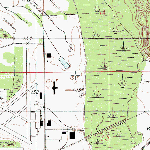 Topographic Map of Mount Zion Baptist Church, AL