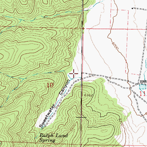 Topographic Map of Sweetwater Canyon, UT