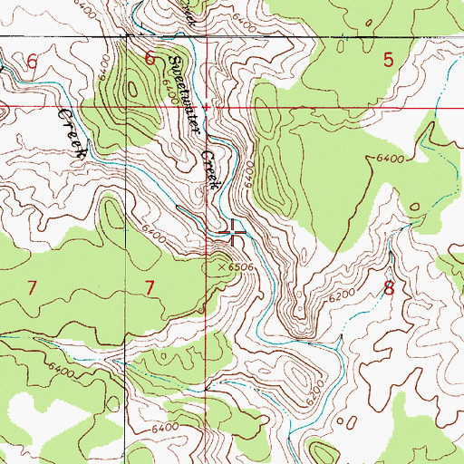 Topographic Map of Sweetwater Creek, UT