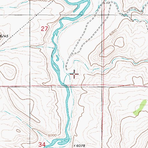 Topographic Map of Swift Spring Creek, UT