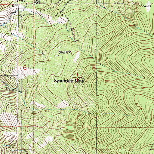 Topographic Map of Syndicate Mine, UT